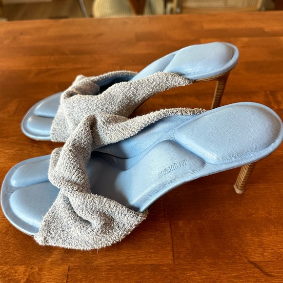 Jacquemus Les Mules Bangu Light Blue Heeled Sandals - Picture 3 of 13